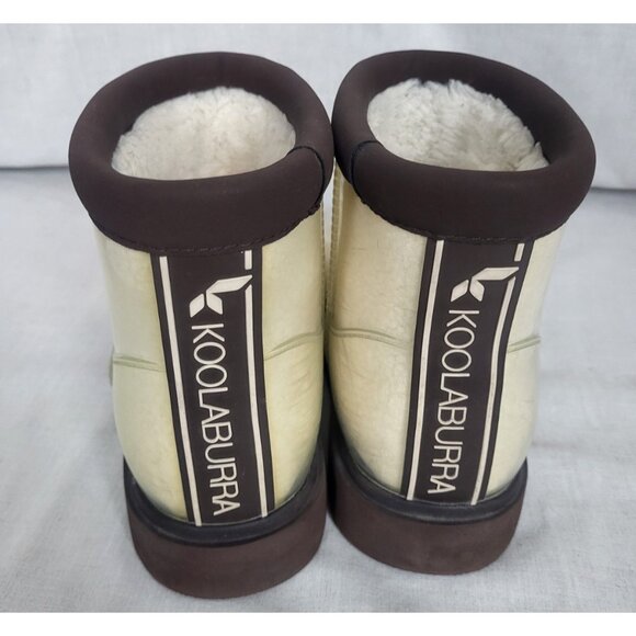 Koolaburra by UGG Ankle Boots Women Clear Waterproof Faux Fur Size 8 Brown Trim - Picture 5 of 9